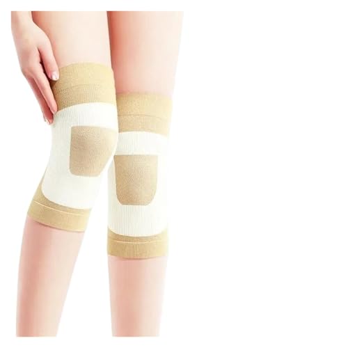 DJSKLDF Warm Knee Pads 1 Pair Knee Warmers For Women Men Brace Support Compression Sleeve Leg Warmer Winter Cycling Ski Running Pad(Beige-Short Style,M for 40-60kg) von DJSKLDF