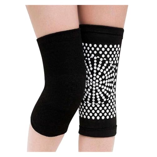 DJSKLDF Warm Knee Pads 1 Pair Self-heating Knee Pads Warm Brace For Arthritis Joints Pain Relief Protection Kneepads Support(Black,XL) von DJSKLDF