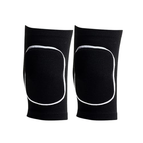 DJSKLDF Warm Knee Pads 1 Pair Sports Kneepad Dancing Knee Protector Volleyball Yoga Brace Support Leg Warmers Workout Training(Black White,L) von DJSKLDF