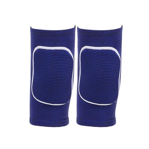 DJSKLDF Warm Knee Pads 1 Pair Sports Kneepad Dancing Knee Protector Volleyball Yoga Brace Support Leg Warmers Workout Training(Blue White,XS) von DJSKLDF
