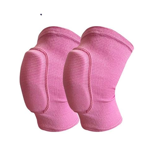 DJSKLDF Warm Knee Pads 1 Pair Sports Kneepad Dancing Knee Protector Volleyball Yoga Brace Support Leg Warmers Workout Training(Pink,M) von DJSKLDF