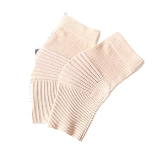 DJSKLDF Warm Knee Pads 1 Pair Unisex Cashmere Knee Warmers Brace Pads Winter Warm Thermal Protector Sleeve For Women Men(Apricot,L) von DJSKLDF