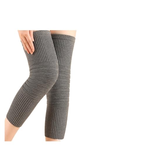 DJSKLDF Warm Knee Pads 1 Pair Unisex Knee Warmers Wool Brace Pads Winter Warm Thermal Protector Sleeve For Women Men(Gray,XL) von DJSKLDF
