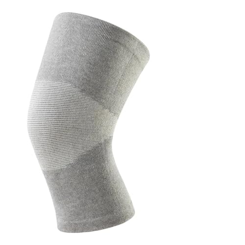 DJSKLDF Warm Knee Pads 1 Pcs Knee Pads Support Protector Leg Gym Sleeve Elasticated Bandage Charcoal Knitted Warm Kneepads(Light gray,XL) von DJSKLDF