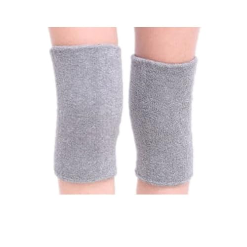 DJSKLDF Warm Knee Pads 1Pair Elastic Towel Knee Pads Dance Protection Cover Winter Warm Thermal Sleeves Women Men(Gray) von DJSKLDF