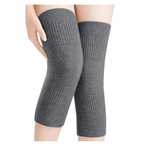 DJSKLDF Warm Knee Pads 1Pair Men Women Knee Brace Support Leg Warmer Winter Warm Thermal Wool Cycling Ski Running Pads Warmers Protector(Gray,L) von DJSKLDF