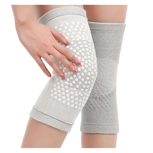 DJSKLDF Warm Knee Pads 2PCS Self Heating Support Knee Pad Brace Warm Belt Massager Leg Warmer(Gray,L) von DJSKLDF