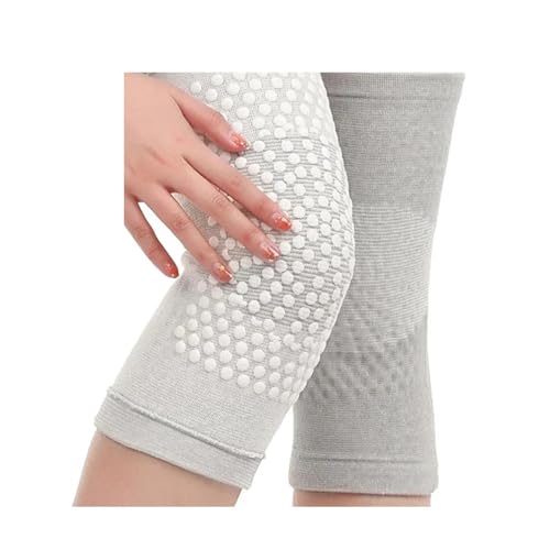DJSKLDF Warm Knee Pads 2Pcs Self Heating Support Knee Pad Brace Warm For Pain Relief Injury Recovery Belt Massager Leg Warmer(Grey,L for weight 60-75KG) von DJSKLDF