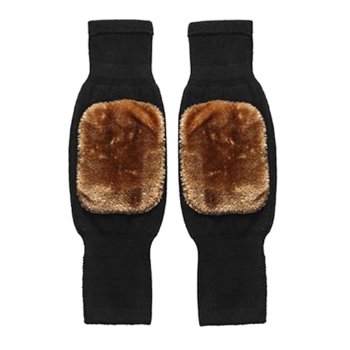 DJSKLDF Warm Knee Pads Unisex Wool Knee Brace Pads Winter Warm Thermal Warmers Thicken Lengthen Breathable Elastic Knees Sleeves 1Pair(1) von DJSKLDF