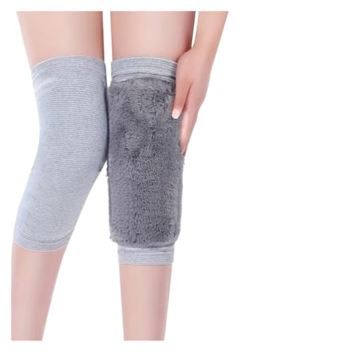 DJSKLDF Warm Knee Pads Winter Plush Knee Pad Thermal Braces For Seniors Women Men Elastic Warm Leg Sleeves Office Rest(Grey,S) von DJSKLDF