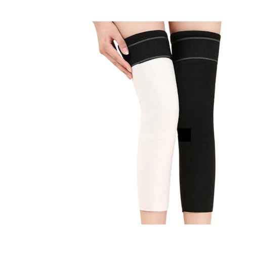 DJSKLDF Warm Knee Pads Winter Warm Wool Kneepad Thick Leg Guard Knee Protector Long Thermal Wraps Old People Cold Pads Brace 1 Pair(Black-Cotton,XXL 80-105 kg) von DJSKLDF