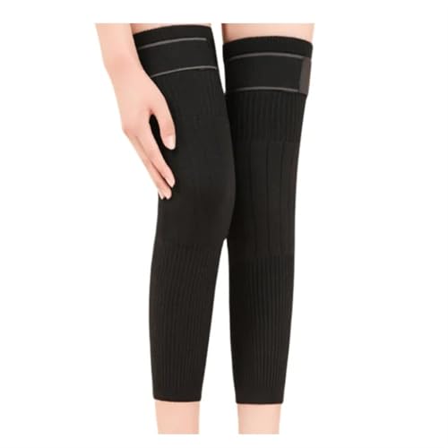 DJSKLDF Warm Knee Pads Wool Knee Pads Support Brace Winter Warm Thermal Warmers Sleeve Ski Cycling Running 2PCS(General-Black,XL for 65-80KG) von DJSKLDF