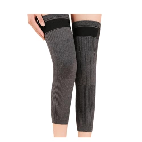 DJSKLDF Warm Knee Pads Wool Knee Pads Support Brace Winter Warm Thermal Warmers Sleeve Ski Cycling Running 2PCS(General-Gray,XXL for 80-105KG) von DJSKLDF
