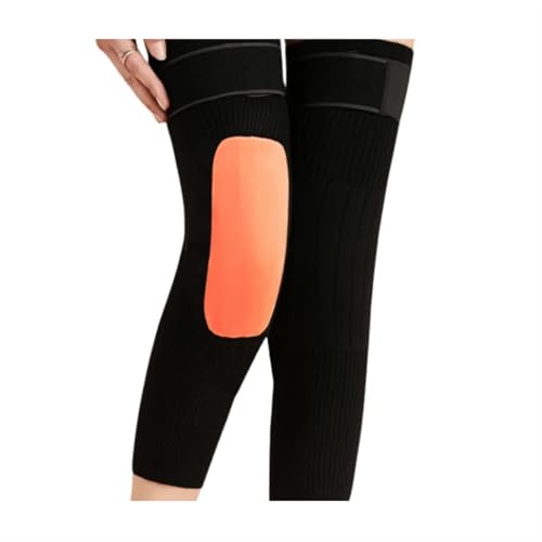 DJSKLDF Warm Knee Pads Wool Knee Pads Support Brace Winter Warm Thermal Warmers Sleeve Ski Cycling Running 2PCS(Gold Velvet-Black,L for 50-65KG) von DJSKLDF