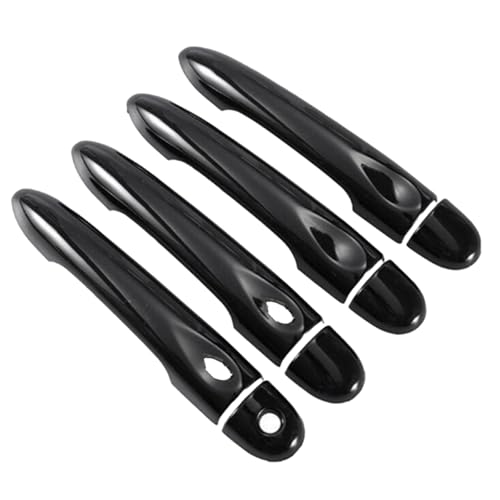 DJWSHENRUI Auto-Außentürgriff-Abdeckungsverkleidung For Mercedes Benz Smart 453 2016-2021, Auto-Außengriff, Glänzend Schwarz(Black) von DJWSHENRUI