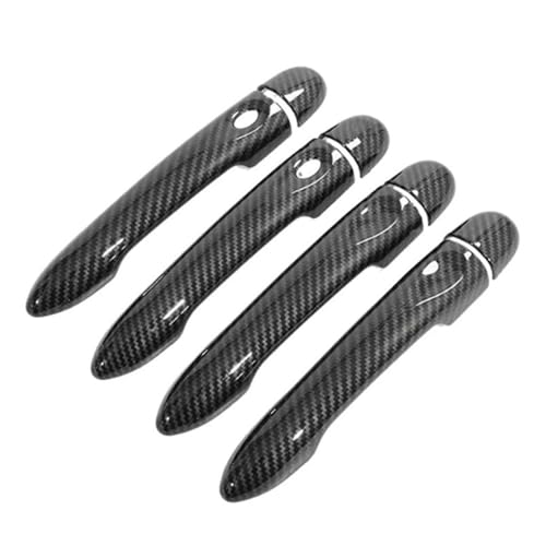 DJWSHENRUI Auto-Außentürgriff-Abdeckungsverkleidung For Mercedes Benz Smart 453 2016-2021, Auto-Außengriff, Glänzend Schwarz(Carbon fiber) von DJWSHENRUI