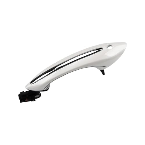 DJWSHENRUI For BMW F02 F10 F06 F07 Auto Außen Komfort Zugang Türgriff Keyless Go Ersatz 5 6 7 Serie Schwarz Weiß Braun 2011-2017(White Front Left) von DJWSHENRUI