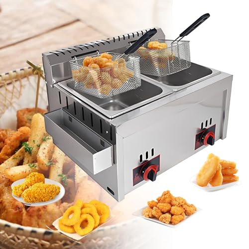 Professionelle Edelstahl-Fritteuse mit Frittierkorb für gewerbliche Restaurant-Kochen Professionelle Edelstahl-Fritteuse mit Frittierkorb für gewerbliche Restaurant-Kochen von DJXLMN