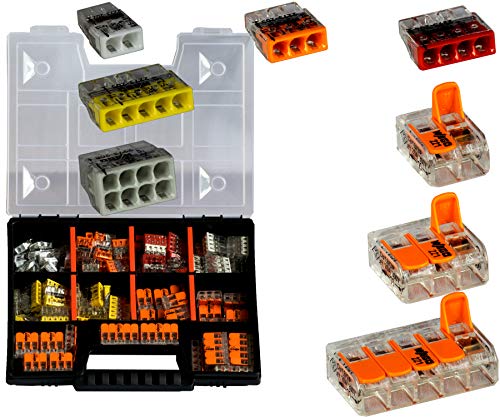 WAGO Sortimentbox NR 4 Variobox Wagoklemmen Box Hebelklemmen 2273-202 - 208 | 221-412 | 221-413 | 221-415 | | 150 Stück incl. Sortimentbox von DK WDDO
