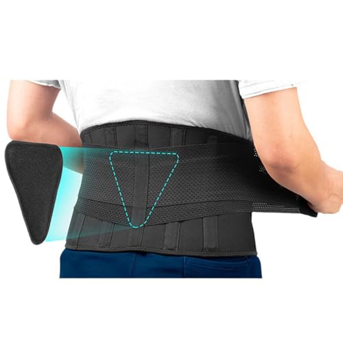 Rückenstützgürtel zur Entlastung des Unteren Rückens, Atmungsaktive Rückenbandage für Herren und Damen, Rückengurt für Arbeit und Sports A,L/XL von DKAIW