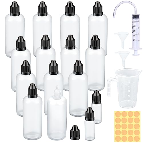 Tropfflasche 13 Stk Liquid Flaschen 100ml Leere Quetschflaschen mit 2x10ml Plastikflaschen zum Befüllen Dosierflasche mit Kindersicherung Deckel Gratis Trichter Messbecher Transfer Pipette Tropfflasche 13 Stk Liquid Flaschen 100ml Leere Quetschflaschen mit 2x10ml Plastikflaschen zum Befüllen Dosierflasche mit Kindersicherung Deckel Gratis Trichter Messbecher Transfer Pipette von DKBT