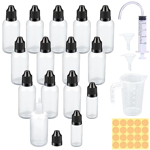 Tropfflasche 13 Stk Liquid Flaschen 50ml Leere Quetschflaschen mit 2x10ml Plastikflaschen zum Befüllen Dosierflasche mit Kindersicherung Deckel Gratis Trichter Messbecher Transfer Pipette Tropfflasche 13 Stk Liquid Flaschen 50ml Leere Quetschflaschen mit 2x10ml Plastikflaschen zum Befüllen Dosierflasche mit Kindersicherung Deckel Gratis Trichter Messbecher Transfer Pipette von DKBT