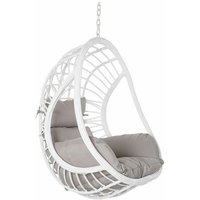 Hängender Gartensessel Dkd Home Decor 90 x 70 x 110 cm grau Metall Kunststoff Rattan white von DKD HOME DECOR