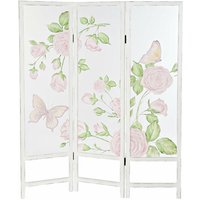 Dkd Home Decor - Holz Nylon -Bildschirm 150x2,5x180 hölzerne rosa hölzerne rosa Material Multicolor -Siedlung Familie Details von DKD HOME DECOR
