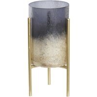 Dkd Home Decor - Kerzenhalter 10 x 10 x 23 cm goldenes Glas zweifarbiges Metall von DKD HOME DECOR