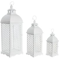 Straßenlampen Dkd Home Decor 24 x 24 x 74 cm Antik Finish Glas Metall White Arabisch von DKD HOME DECOR