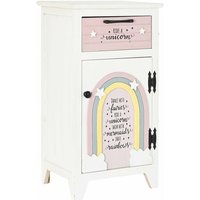 Dkd Home Decor - Paulownia 40x29x73.5 Weißes Nachttisch Material Paulownia Multicolor -Farbfamilien -Nachttische, Bettköpfe und Cam Details von DKD HOME DECOR