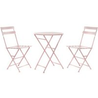 Set oftisch mit 2 Stühlen Dkd Home Decor mb-177410 rosa 60 x 60 x 75 cm (3 Stück) von DKD HOME DECOR
