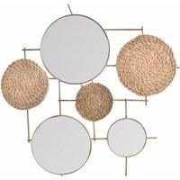 Dkd Home Decor - Wanddekoration Metallspiegel 72x3.5x74 Braun Metallmaterial Mirror Faser Faser mehrfarbig Familienfamilien Wanddekorationen Details von DKD HOME DECOR