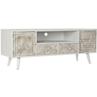 Dkd Home Decor - mdf -tv -Möbel mdf 136x40.5x52 Weiß fir mdf Material Multicolor -Farbfamilienbuffets Et Möbeldetails von DKD HOME DECOR