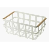 Mehrzweckkorb Dkd Home Decor white natural metal pine 36 x 22 x 15,5 cm von DKD HOME DECOR