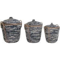 Set of Körbe Dkd Home Decor rattan boho (51 x 51 x 65 cm) von DKD HOME DECOR