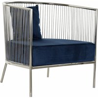 Stahl Sessel Polyester 66x69x70 Marineblau Polyester Material Multicolor -Farbfamilien -Sessel und Sessel Details von DKD HOME DECOR