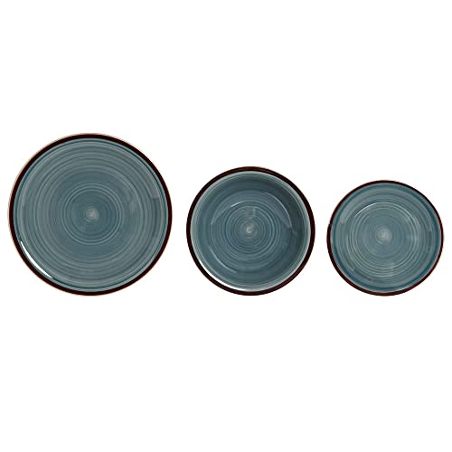 DKD Geschirrset Home Decor Blau (18 Stück) von DKD Home Decor