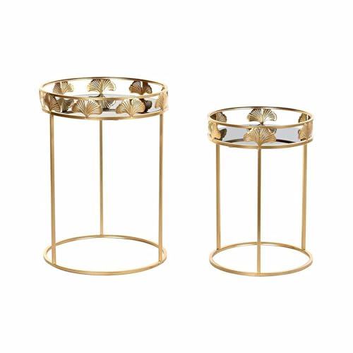 DKD Home Decor Set mit 2 Tischen, Glas, Metall, Standard DKD Home Decor Set mit 2 Tischen, Glas, Metall, Standard von DKD Home Decor