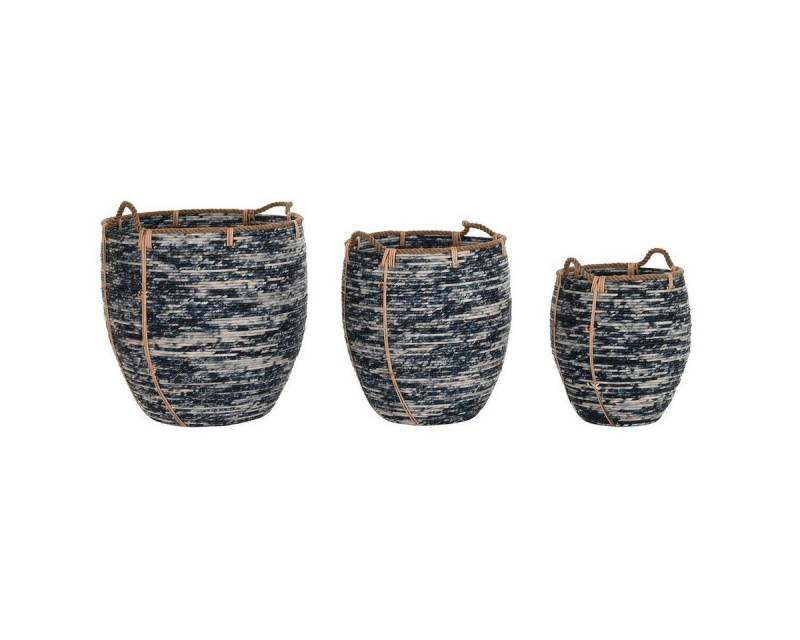 DKD Home Decor Aufbewahrungsbox Dkd home decor Korb-Set DKD Home Decor Schwarz Weiß Rattan Boho 56 x 5 von DKD Home Decor