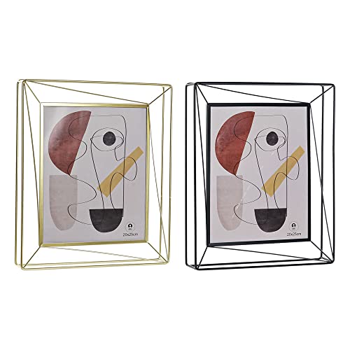 DKD Home Decor Bilderrahmen aus Metall, modernes Glas (2 Stück) (27,5 x 5 x 33 cm) von DKD Home Decor