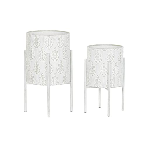 DKD Home Decor Blumentopf-Set, weiß, Estándar von DKD Home Decor