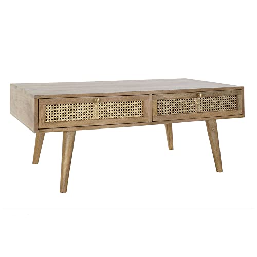 DKD Home Decor Couchtisch, Mangoholz Rattan, Estándar von DKD Home Decor