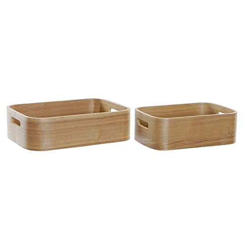 DKD Home Decor Dekoboxen Set, Holz, Estándar von DKD Home Decor