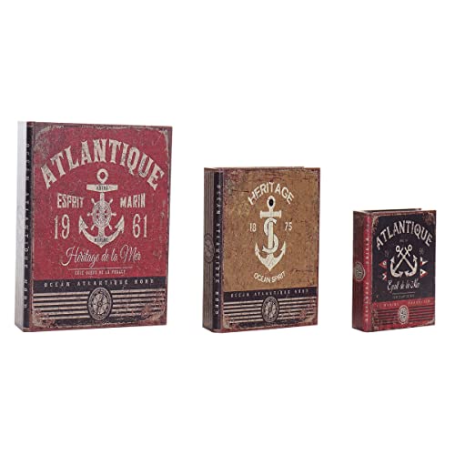 DKD Home Decor Dekoboxen Set, Holz, Estándar von DKD Home Decor