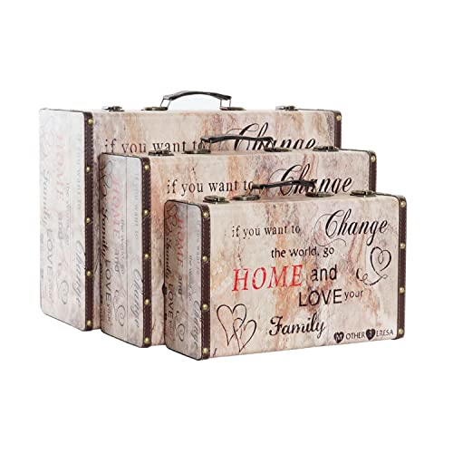 DKD Home Decor Dekoboxen Set, Holz, Estándar von DKD Home Decor