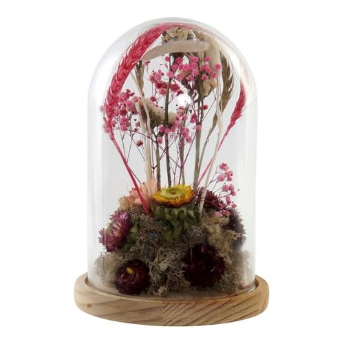 DKD Home Decor Dekofigur Glas Blumen Holz MDF (17 x 17 x 26 cm) von DKD Home Decor