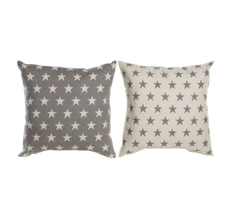 DKD Home Decor Dekokissen Kissen Baumwolle Polyester Sterne (2 pcs) (60 x 10 x 60 cm) von DKD Home Decor