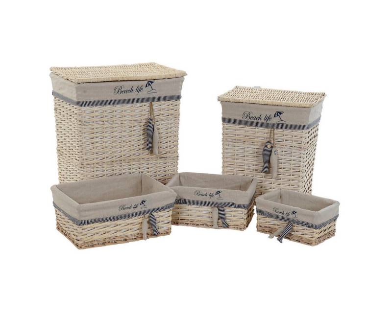 DKD Home Decor Dekoobjekt Korb-Set DKD Home Decor 47 x 35 x 56 cm Polyester Spiralen 5 Stück DKD Home Decor Dekoobjekt Korb-Set DKD Home Decor 47 x 35 x 56 cm Polyester Spiralen 5 Stück von DKD Home Decor