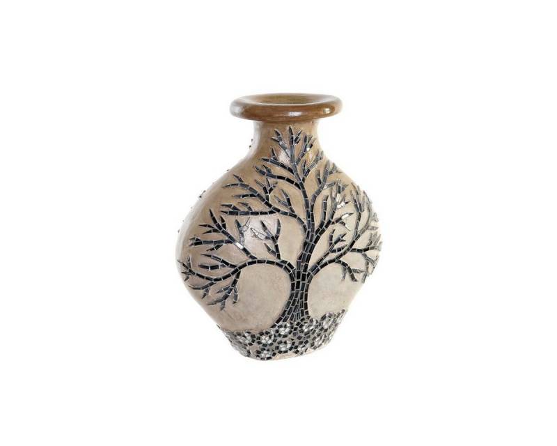 DKD Home Decor Dekovase Dkd home decor Vase DKD Home Decor Baum Glas Schwarz Beige Terrakotta von DKD Home Decor